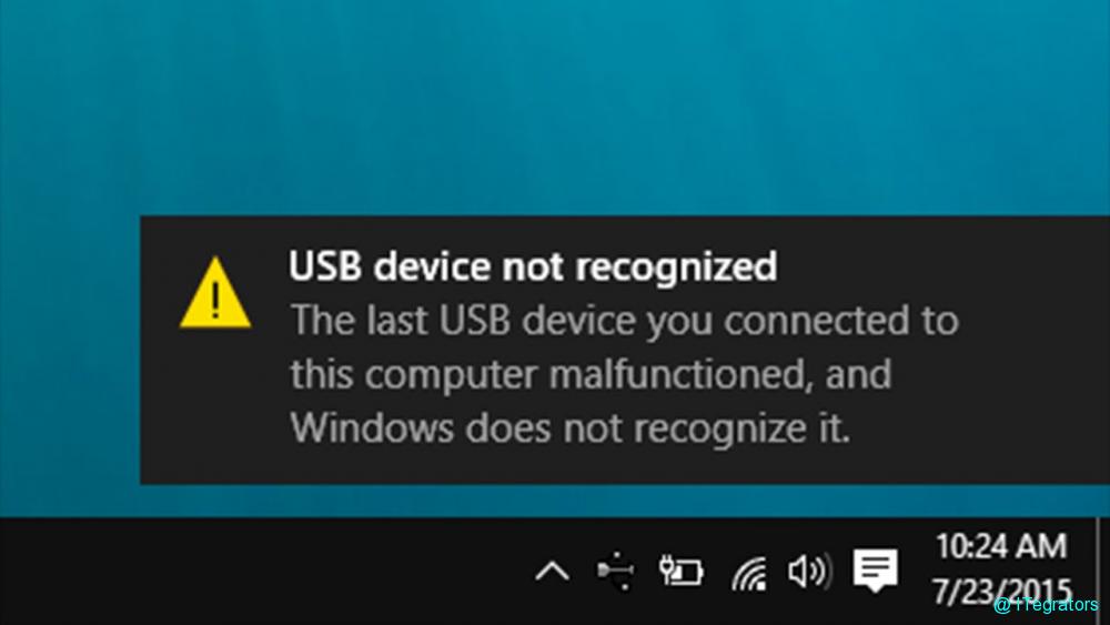 USB Device not recognized